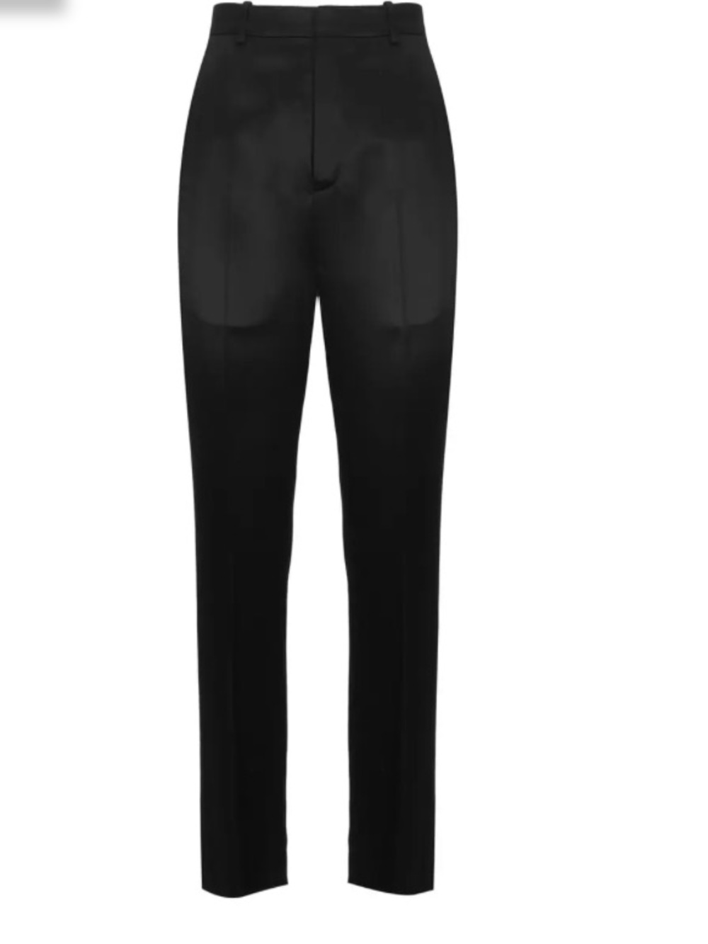 Saint Laurent Black Heavy Satin Tailored Trousers